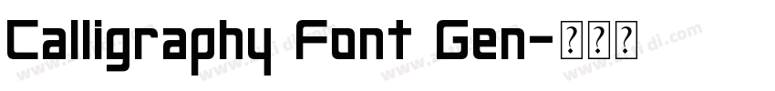 Calligraphy Font Gen字体转换